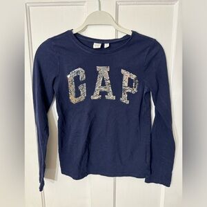 Gap long sleeve sequin top, Girls XL